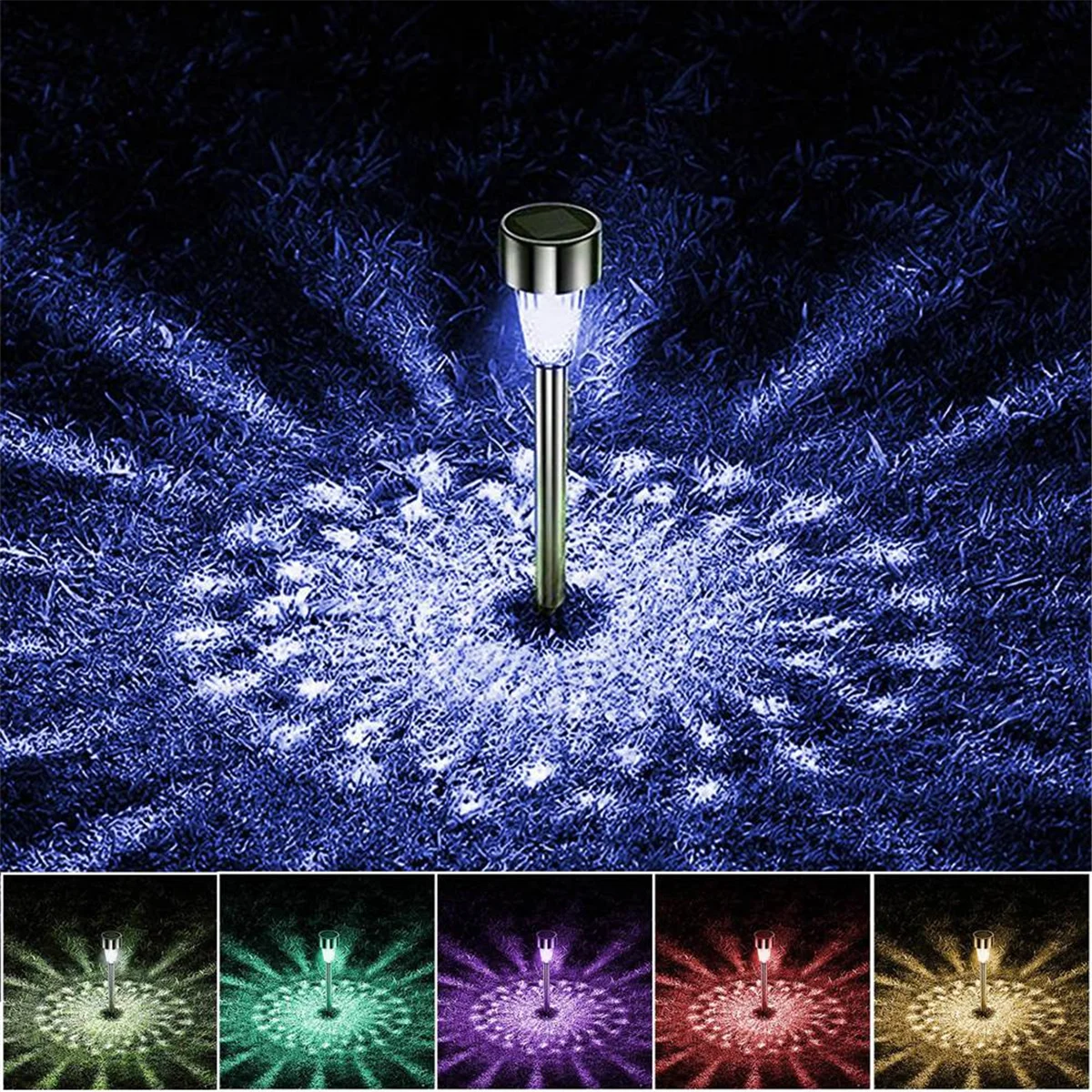 Set of 10 Solar Garden Lights LED - Waterproof Outdoor Lighting