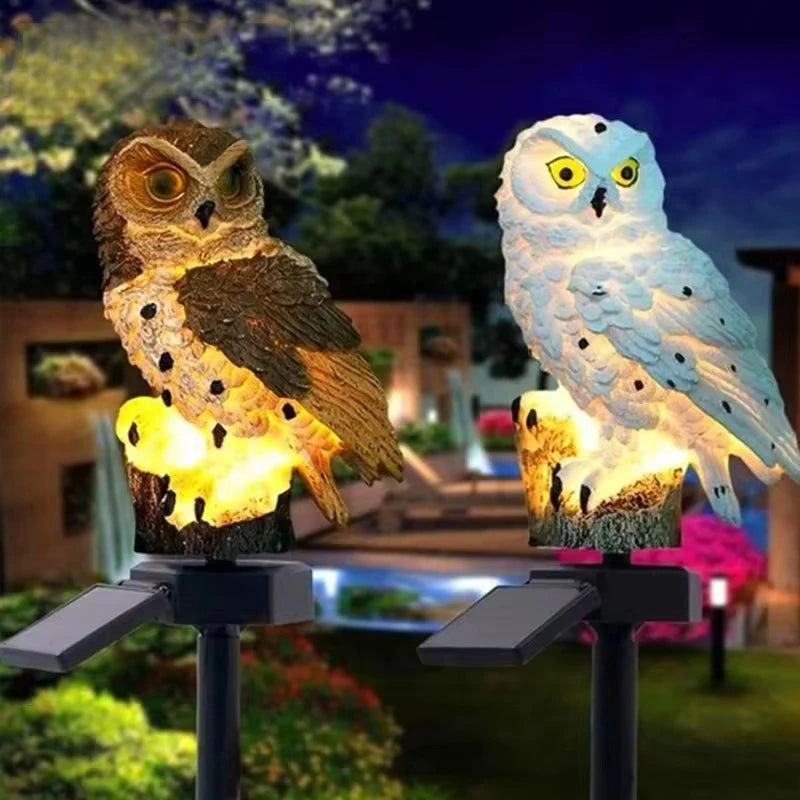 Solar Eulen Skulptur LED – Wasserdicht Gartenlicht