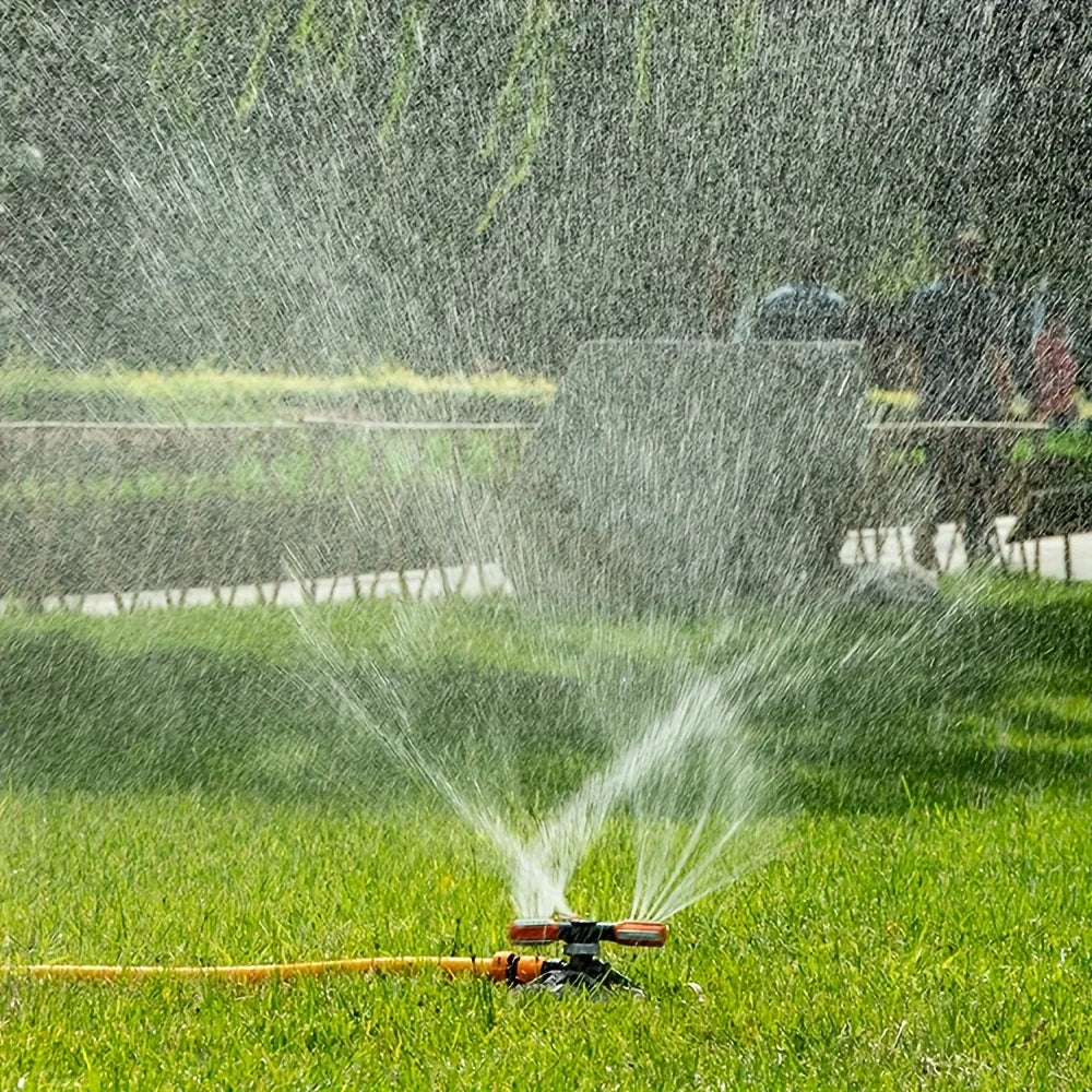 360° Automatic Rotating Lawn Sprinkler - Three-Way Irrigation System