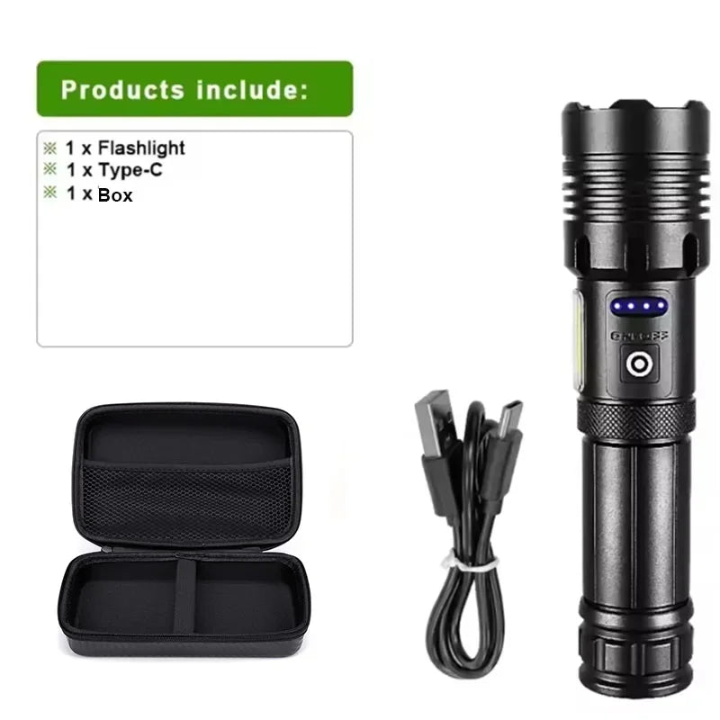 LED-Taschenlampe Aufladbar Taktisch Ultra Hell