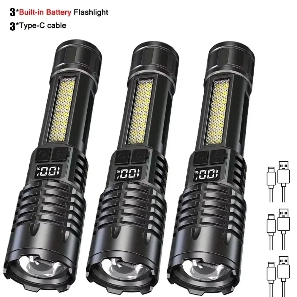 Hochleistungs LED Taschenlampe TYPE-C – COB wiederaufladbar