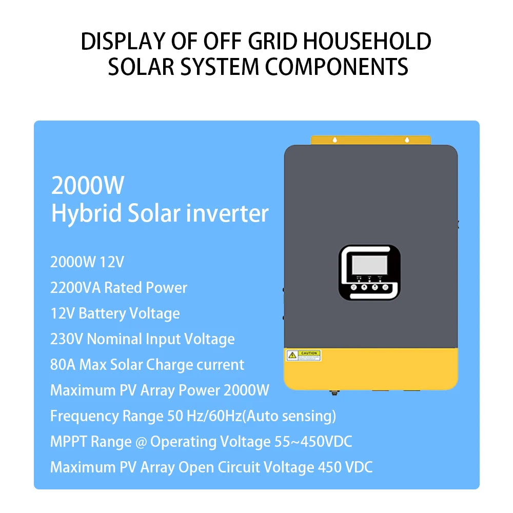 Hybrid-Wechselrichter 2KW Solar-Set – Off-Grid
