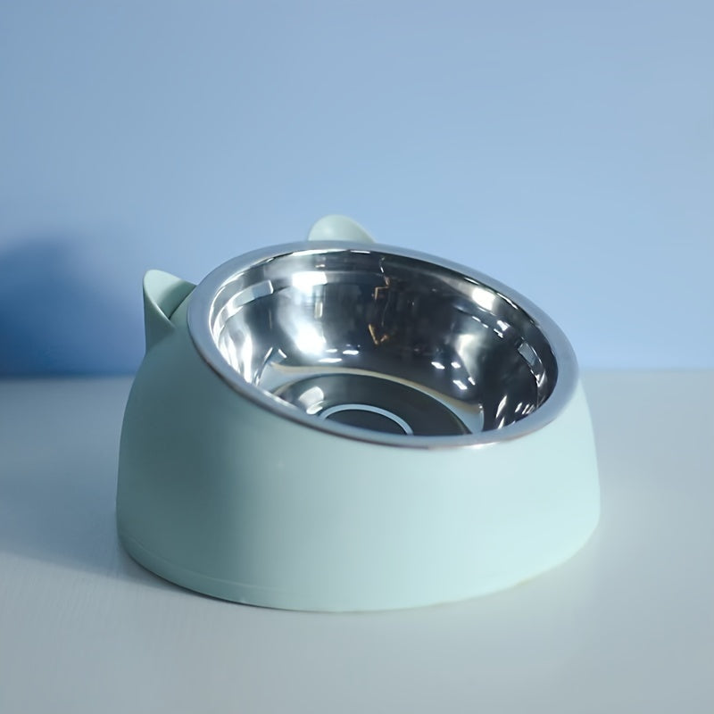 Katzennapf erhöht 15° Edelstahl - Nackenschonend 100ml