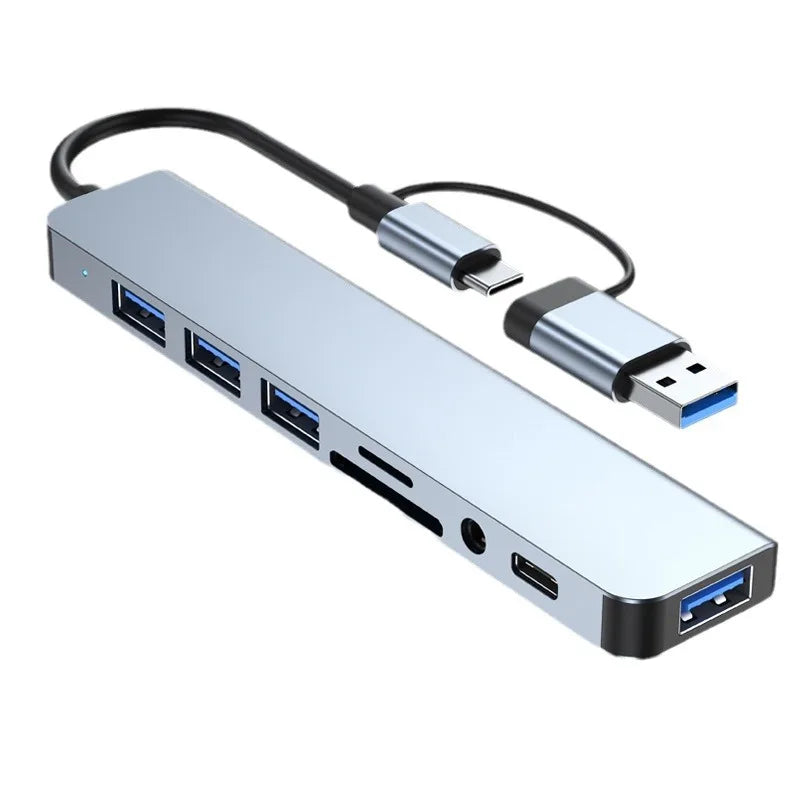 USB HUB 8-in-2 Type C – Audio SD Kartenleser