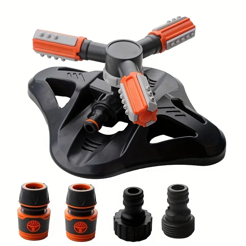 360° Automatic Rotating Lawn Sprinkler - Three-Way Irrigation System
