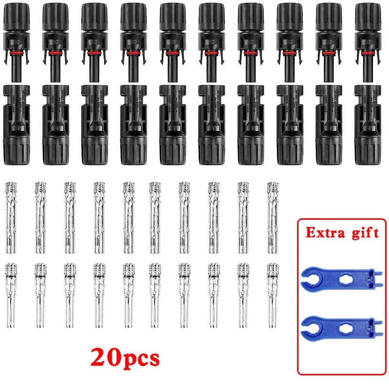 Solar-Stecker MC4 Set 10-200 Stk – 1000V 30A