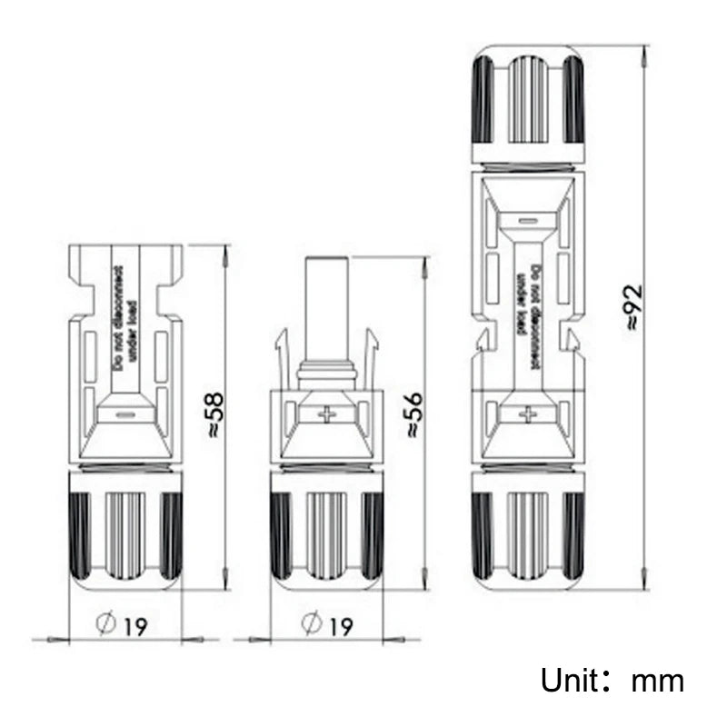 Solar-Verlängerungskabel MC4 14AWG – 1000V 30A