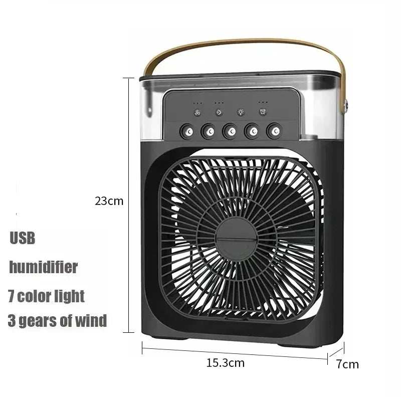 Mini Luftkühler 3-in-1 – Ventilator & LED-Licht