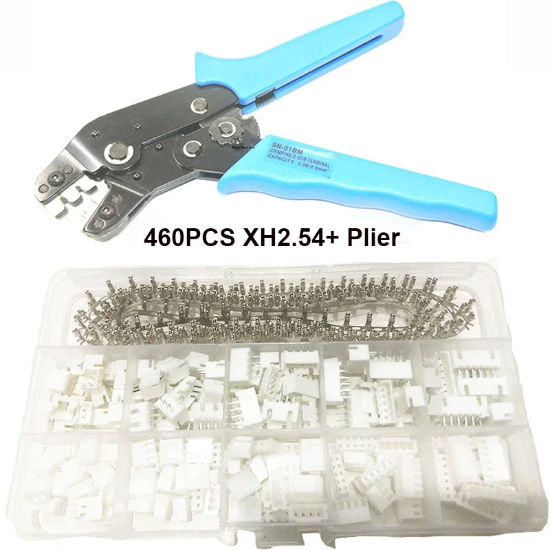 460x JST XH2.54 PH2.0 Stecker-Set mit Zange