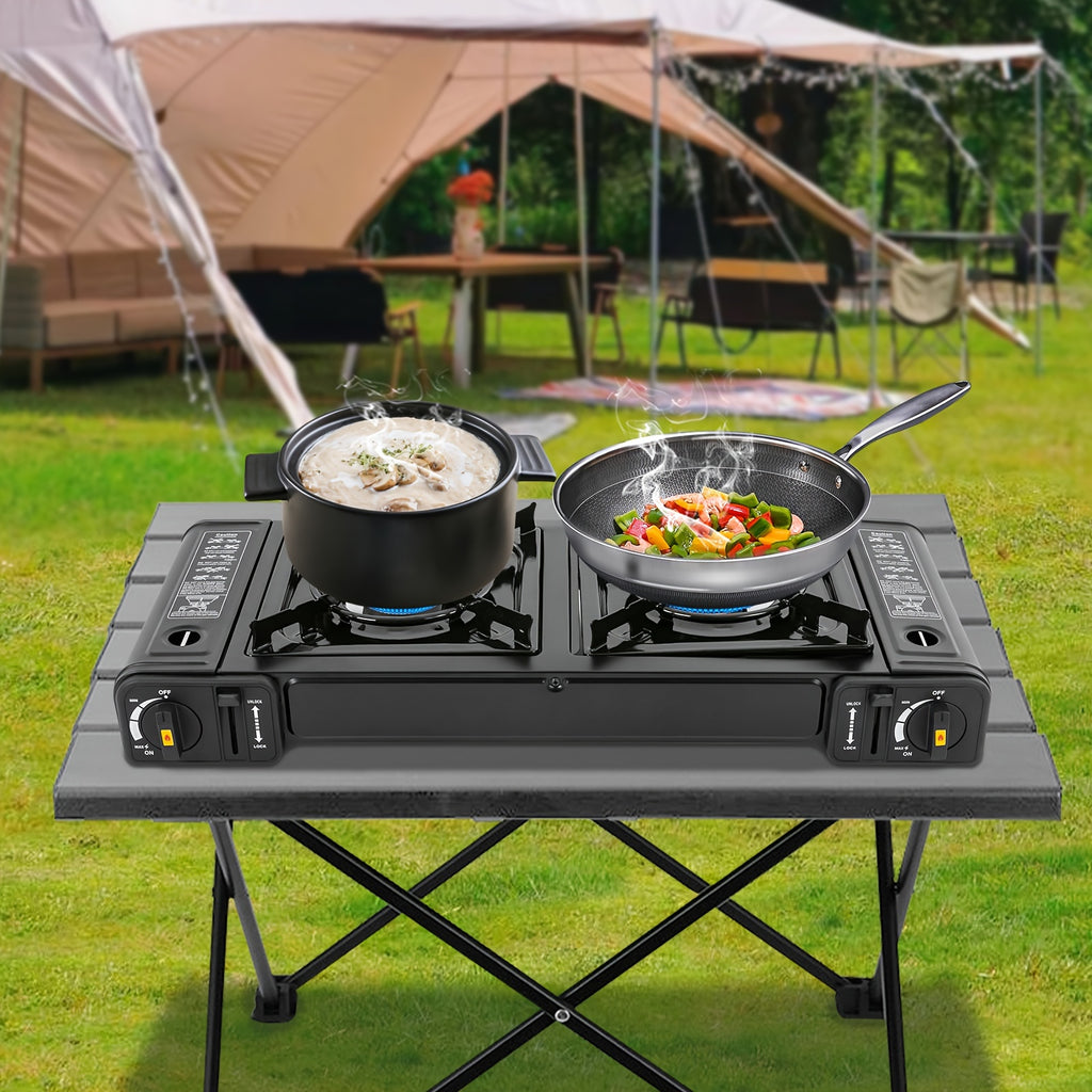 Butan-Campingkocher tragbar mit Auto-ZündungCamping-Brenner für Outdoor-Kochen & Wandern