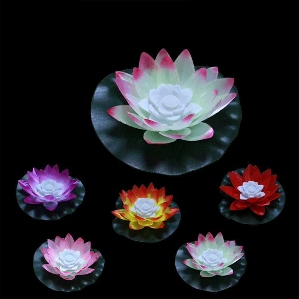 Solar LED Lotus Lampe - Schwimmende Teichbeleuchtung Wasserdicht