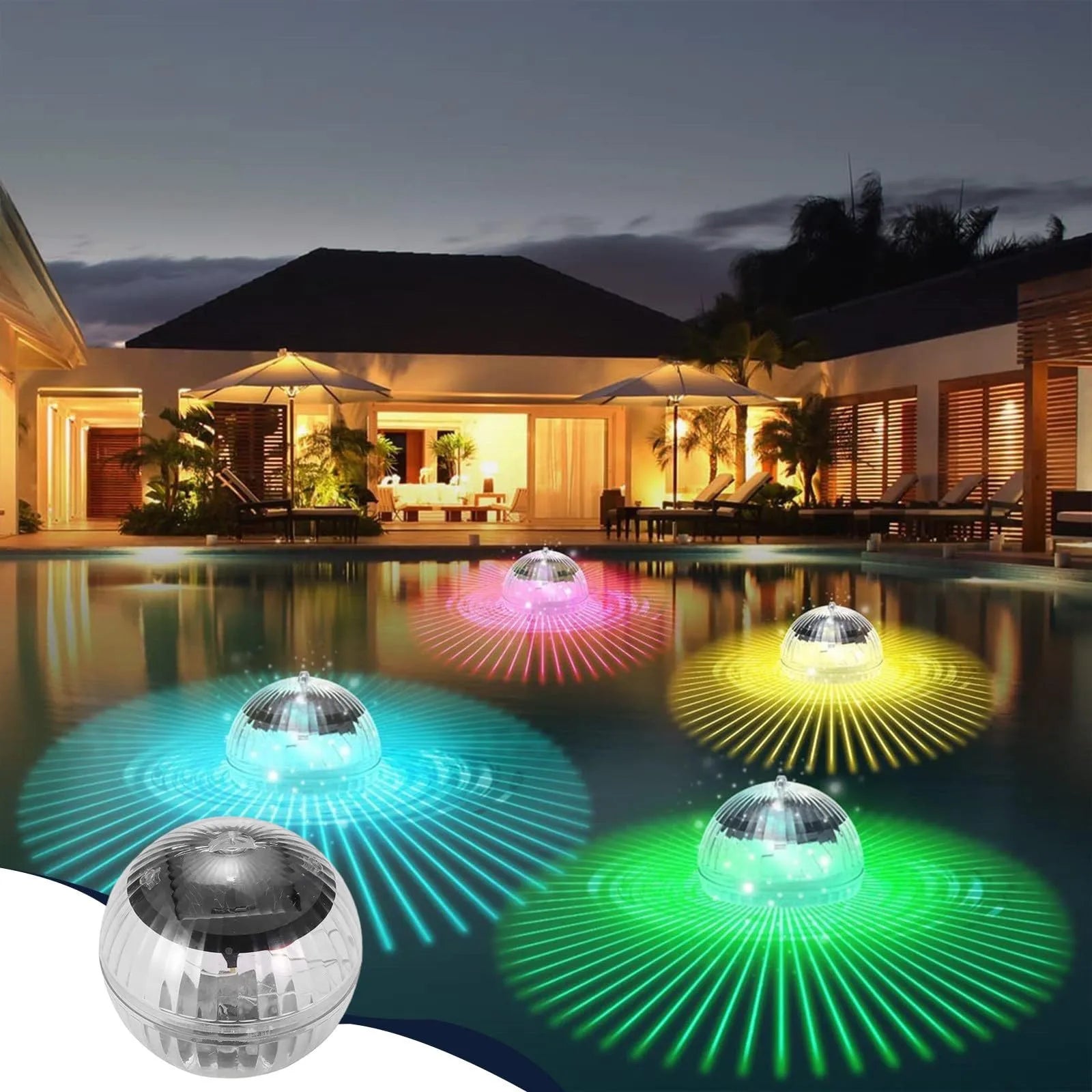 Solar LED Pool Bälle – Farbwechsel schwimmend