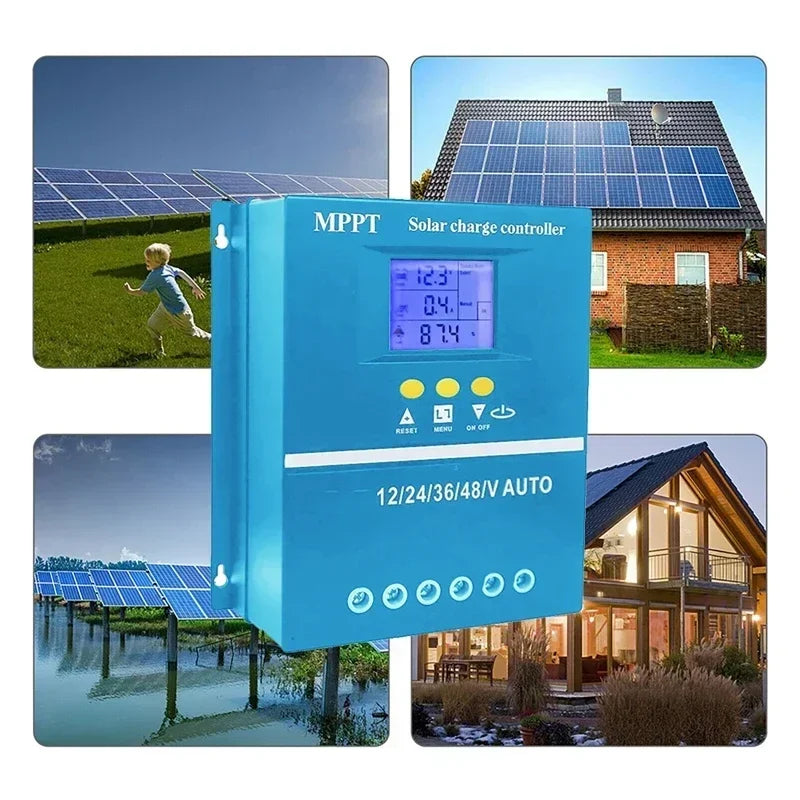 MPPT Solar Laderegler 60-100A – 12V 24V 48V LCD Display