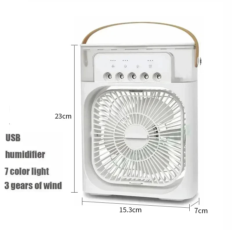 Mini Luftkühler 3-in-1 – Ventilator & LED-Licht