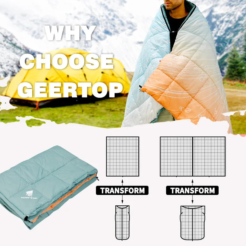 Camping Daunen-Schlafsack 210x140cm – Winter