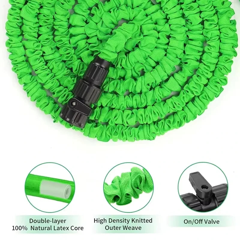 Flexible garden hose 7.5-15m - Extendable with 7 spray functions