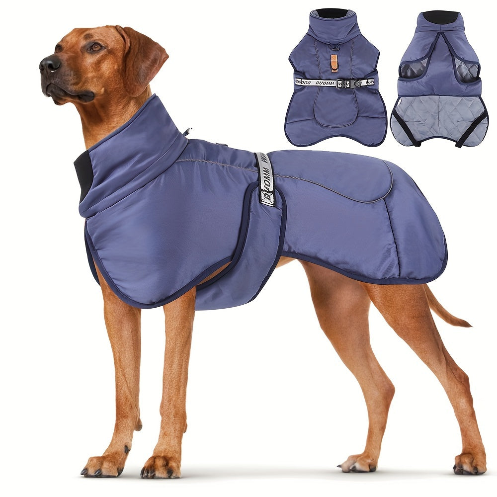 Winter Hundejacke mit Brustgeschirr - Warm & Wasserdicht