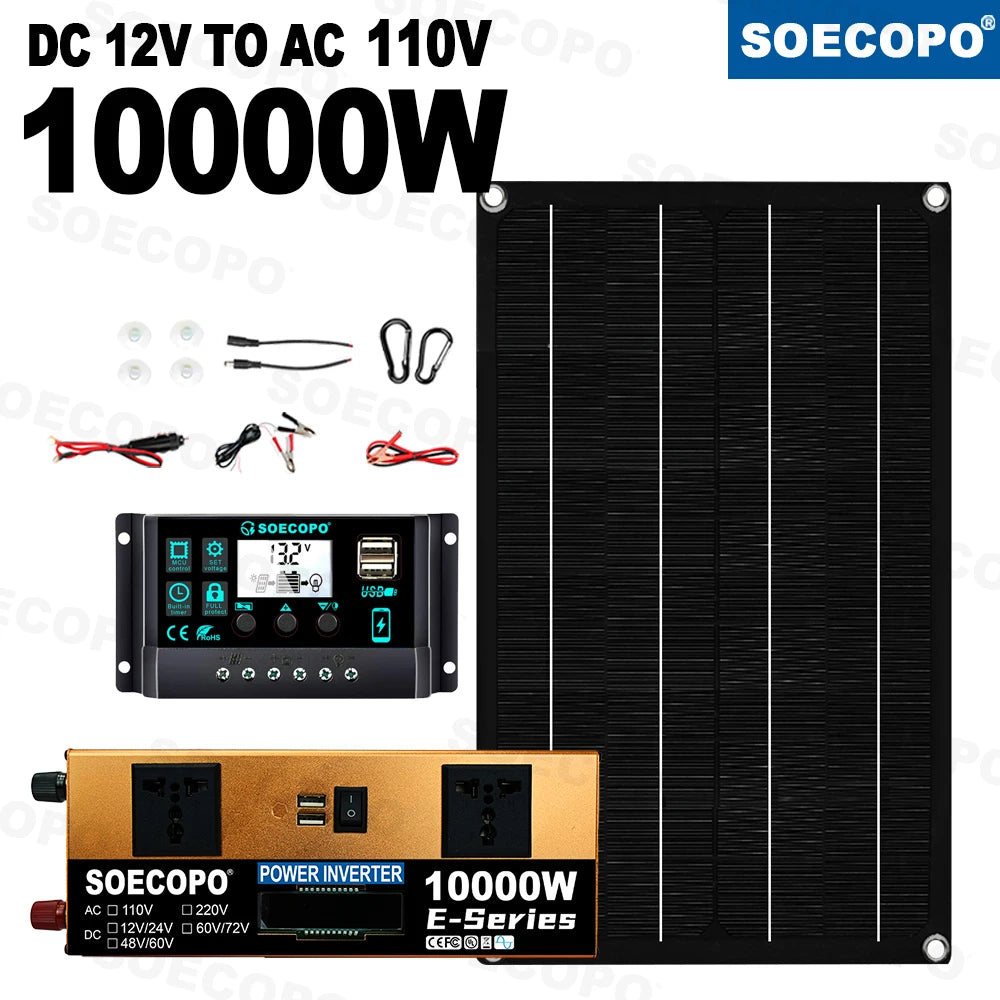 SOECOPO Solar-Set 10000W – Dual 12V/24V 100A