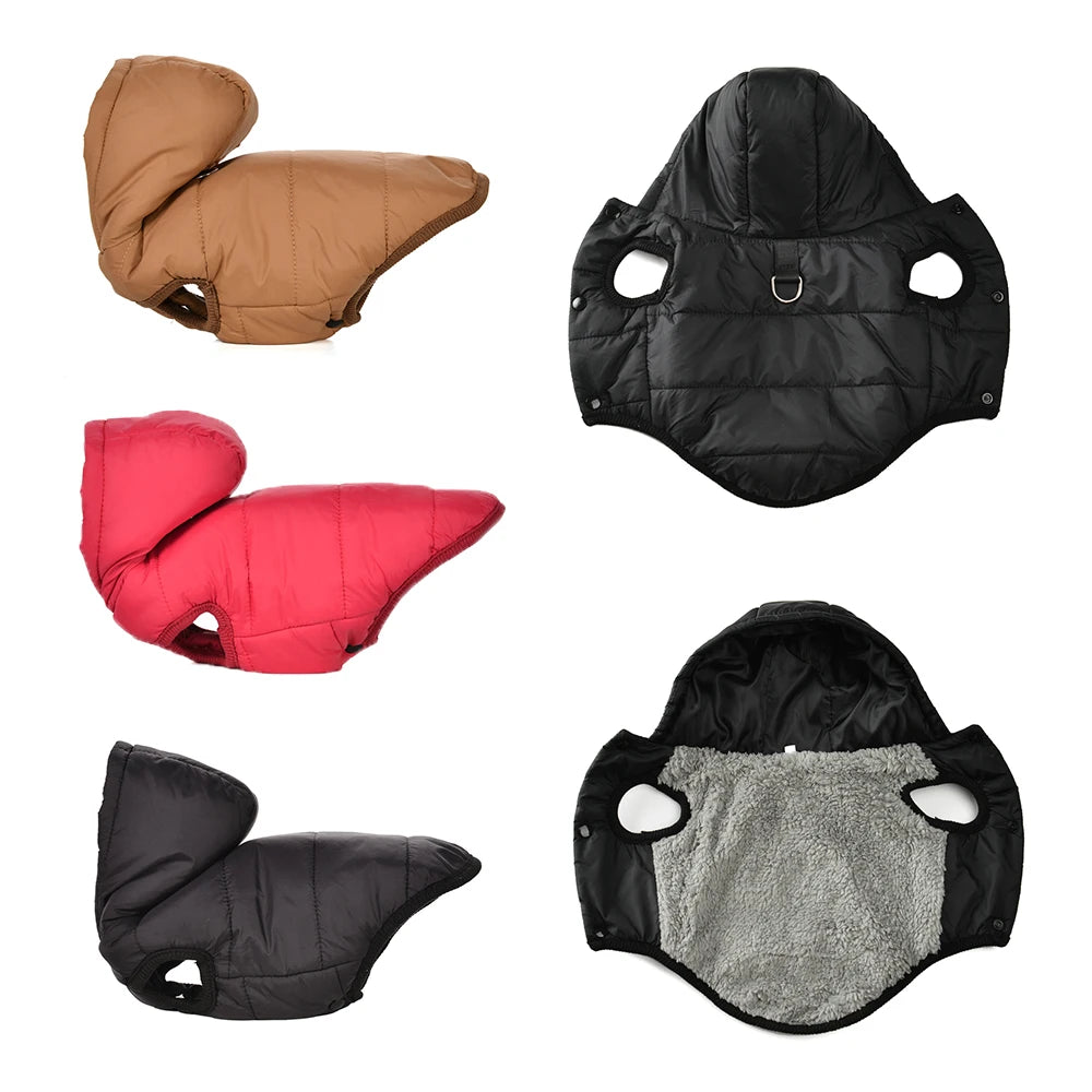 Winter Hundejacke mit Kapuze – warm & wasserdicht