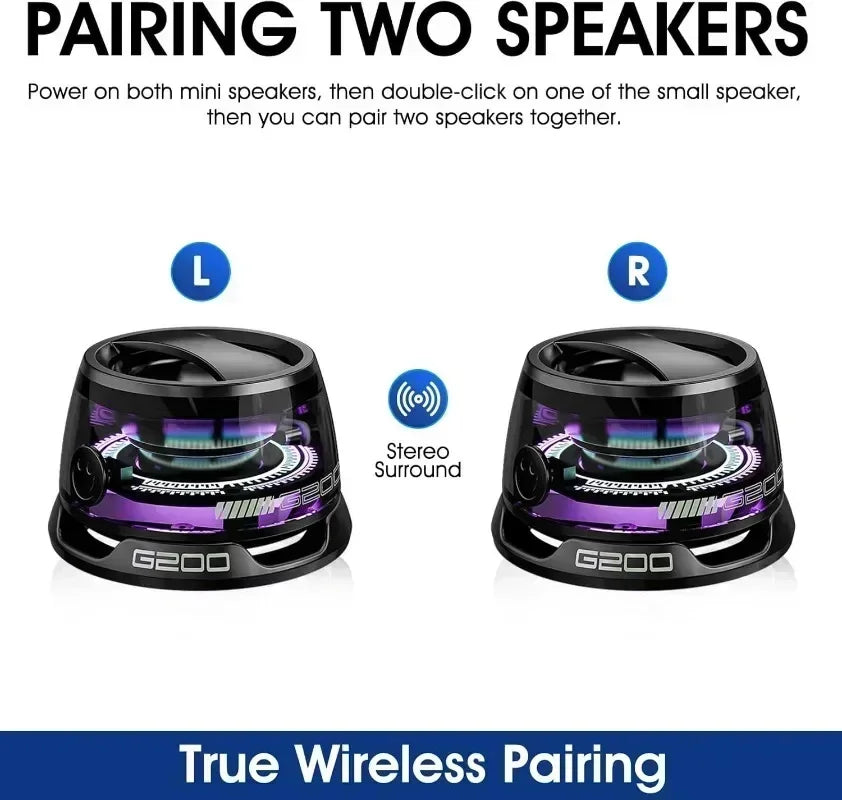 Bluetooth Lautsprecher G200 – RGB Beleuchtung Magnetisch BT5.3