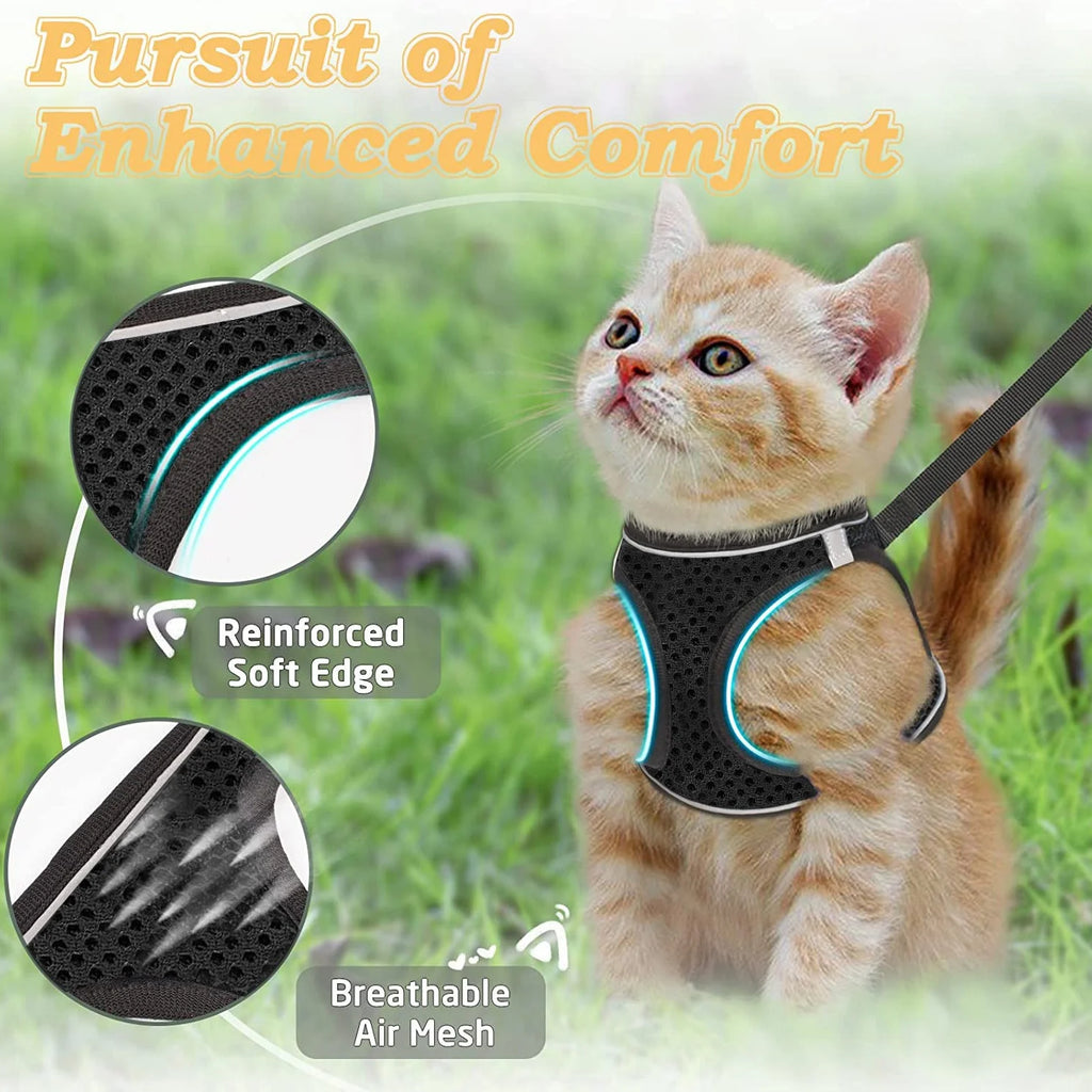 Dog Harness Vest - Breathable &amp; Reflective with Escape Protection