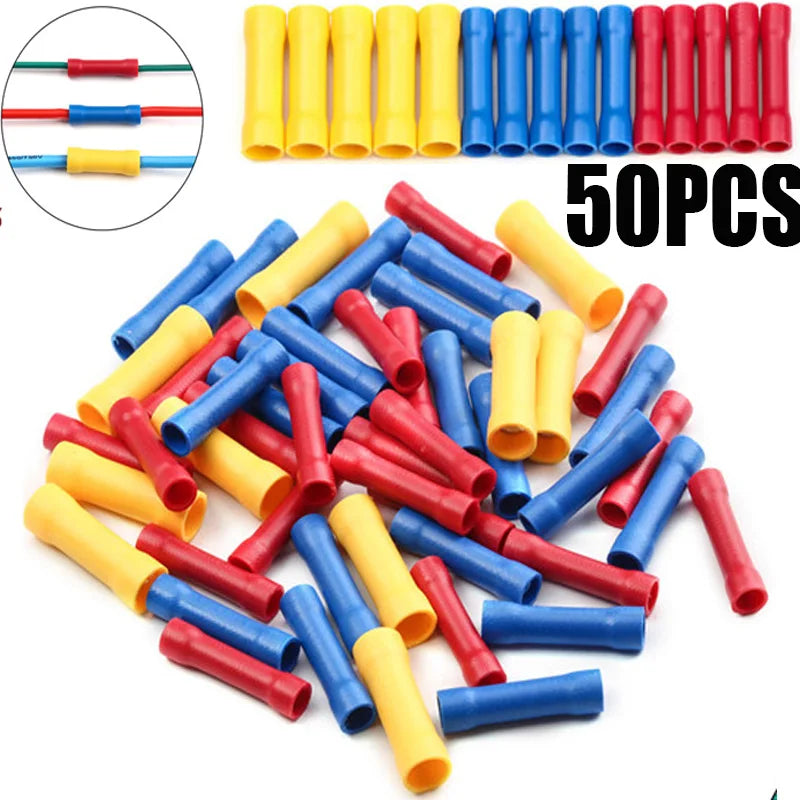 50x Isolierte Crimp-Kabelschuhe BV1.25-5.5 Set