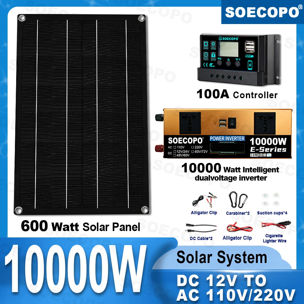 SOECOPO Solar-Set 10000W – Dual 12V/24V 100A