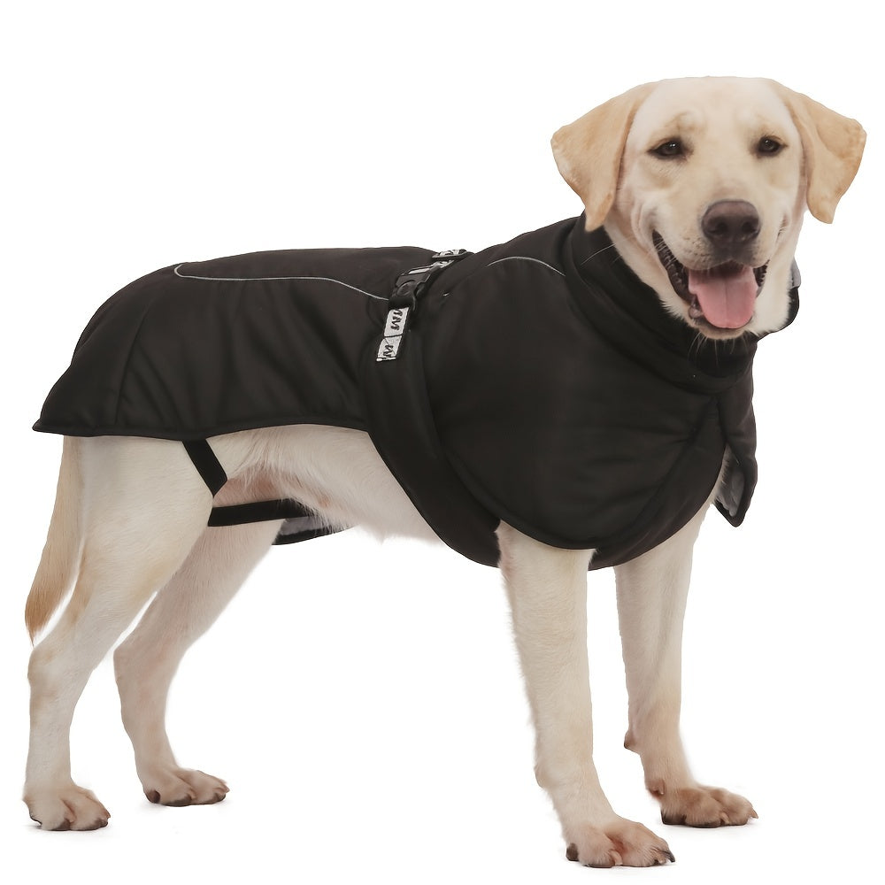 Winter Hundejacke mit Brustgeschirr - Warm & Wasserdicht
