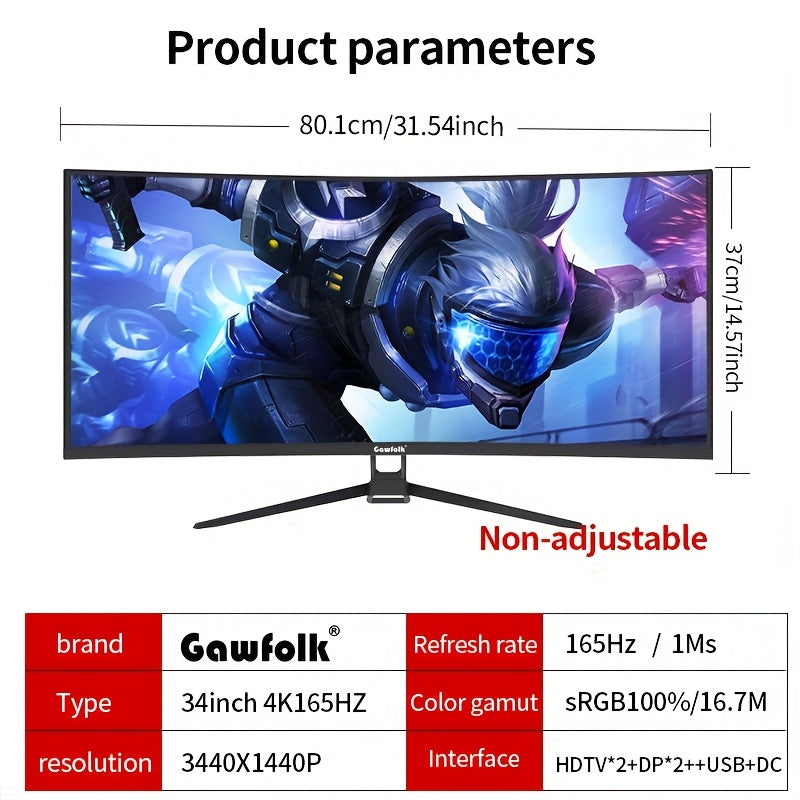 Gawfolk Curved Gaming Monitor 27-34" - UWQHD bis 165Hz