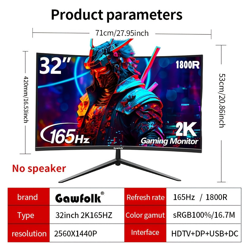 Gawfolk Curved Gaming Monitor 27-34" - UWQHD bis 165Hz