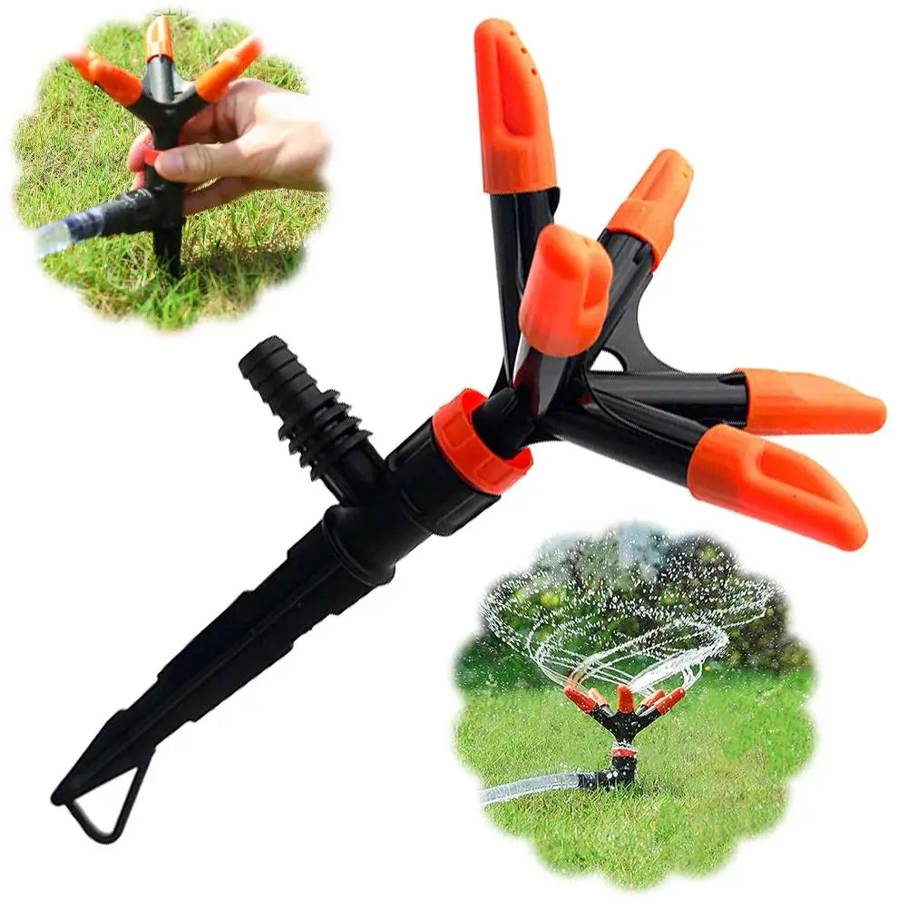 360° Automatic Rotating Lawn Sprinkler - Irrigation Nozzle for Garden &amp; Lawn