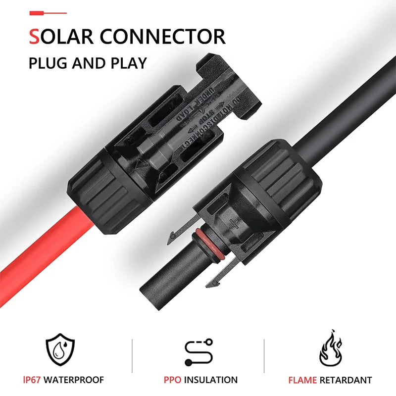 Solar-Stecker MC4 Set 10-200 Stk – 1000V 30A