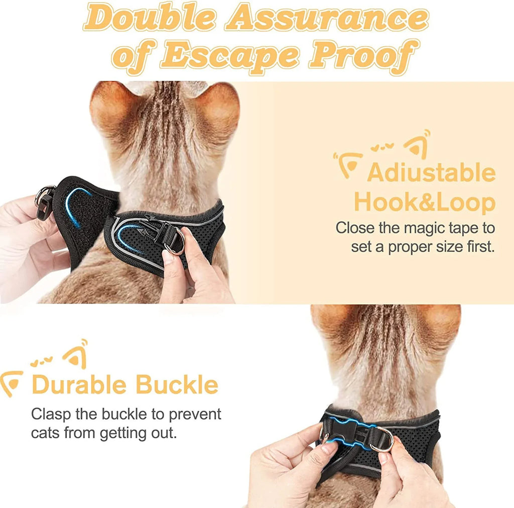 Dog Harness Vest - Breathable &amp; Reflective with Escape Protection