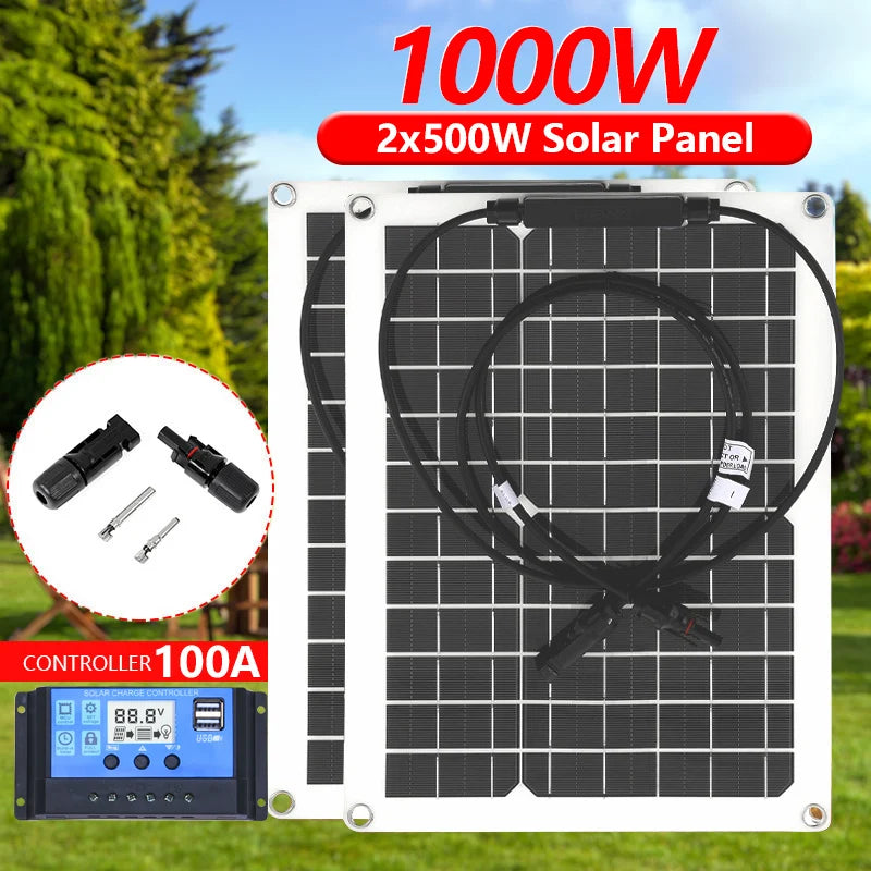 Tragbare Powerbank 500-1000W Solarpanel – 12V MC4 Controller