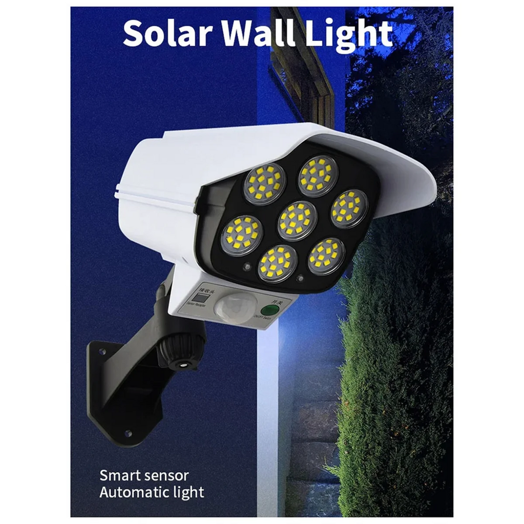 Solar LED Lampe 77 LED – Kamera-Design Sensor