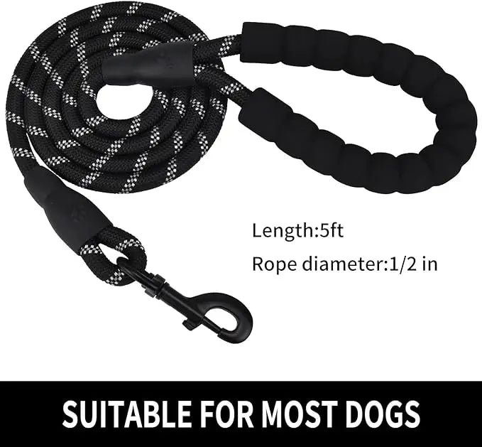 Hundeleine reflektierend mit gepolstertem Griff – Nylon