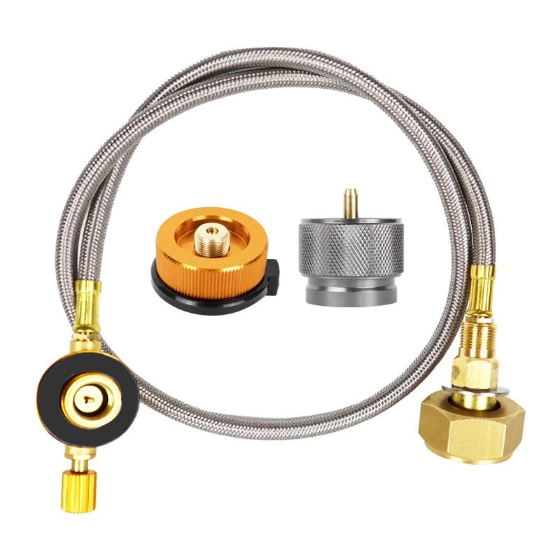 Gas-Nachfülladapter für Camping-Gasherd – OutdoorZylinder-Füll-Adapter für Gastank & Kocher-Zubehör
