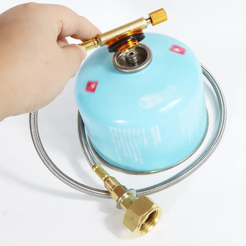 Gas-Nachfülladapter für Camping-Gasherd – OutdoorZylinder-Füll-Adapter für Gastank & Kocher-Zubehör