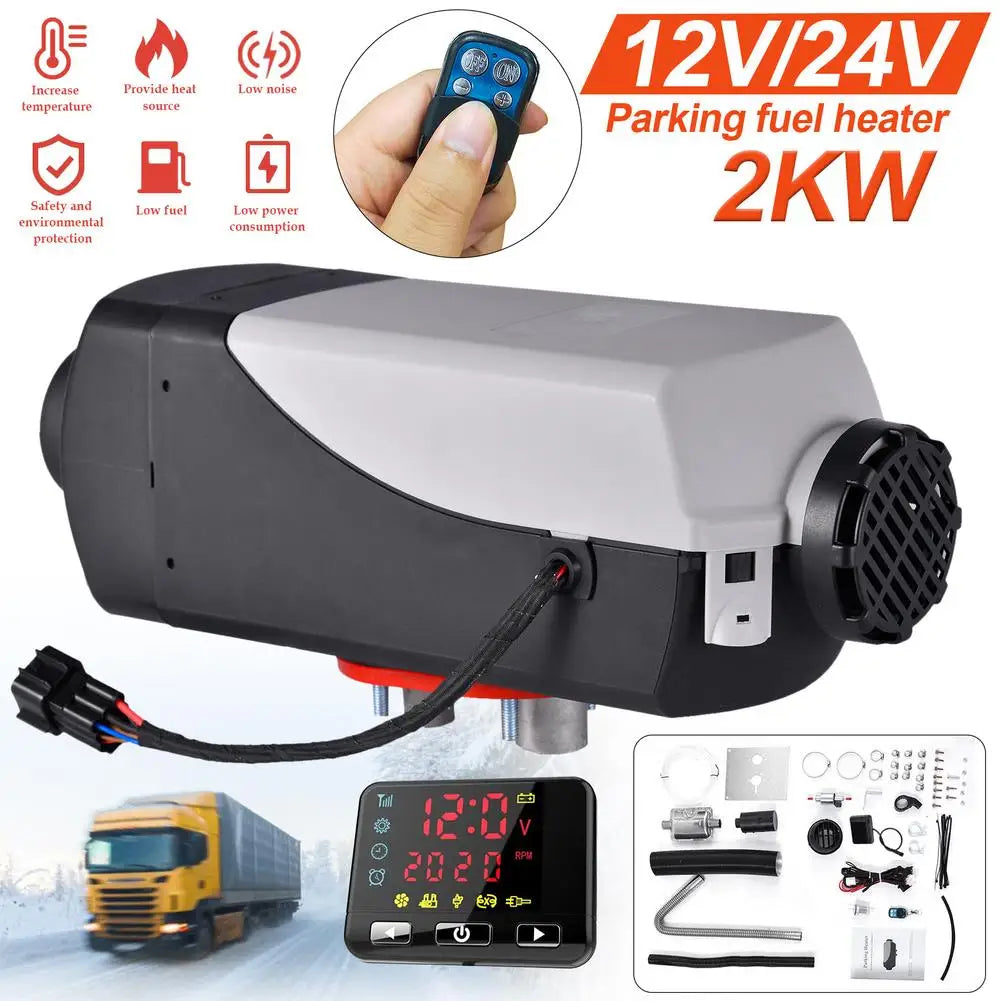 12V /24V Auto Heizung 2KW Air Diesel Heizung Parkplatz Heizung W/Fernbedienung für RV, wohnmobil Anhänger, Lkw, Boote