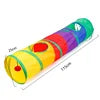 Katzentunnel faltbar 3-Röhren – Regenbogen-Design