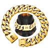Hunde-Halskette Edelstahl Gold – Cuban Link Design