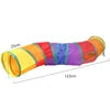 Katzentunnel faltbar 3-Röhren – Regenbogen-Design