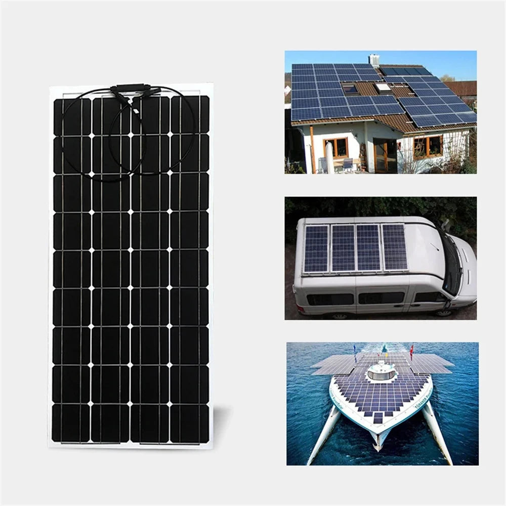 Flexibles Solarpanel 2000W 18V - Tragbar für Boot & RV