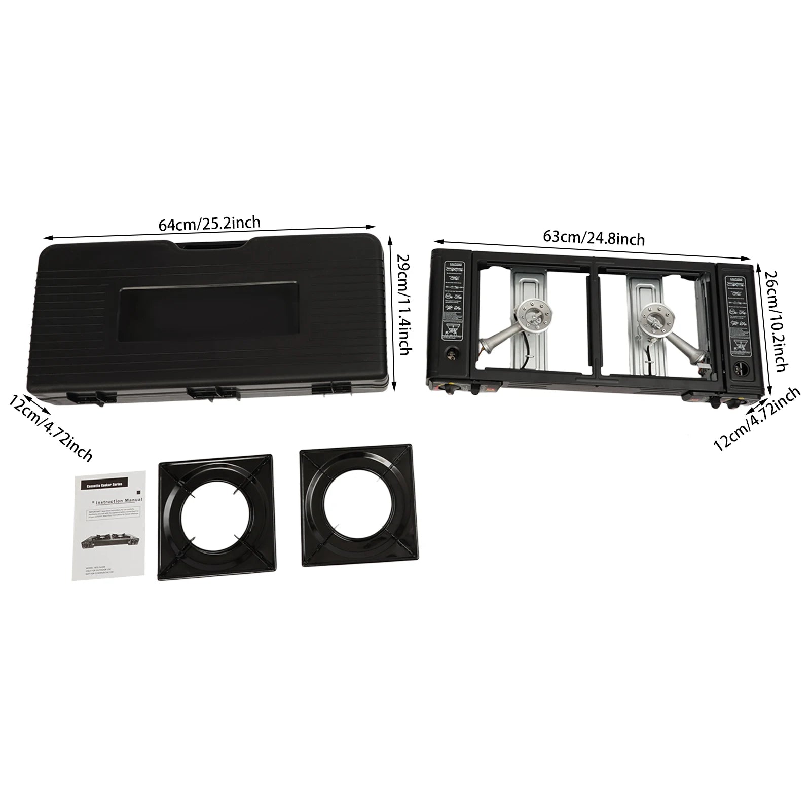 Campingkocher 2500W Dual-Brenner – tragbar Gas