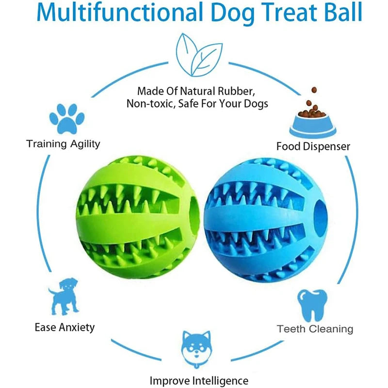 Hunde-Spielzeugball Gummi – Zahnreinigung & Leckerli