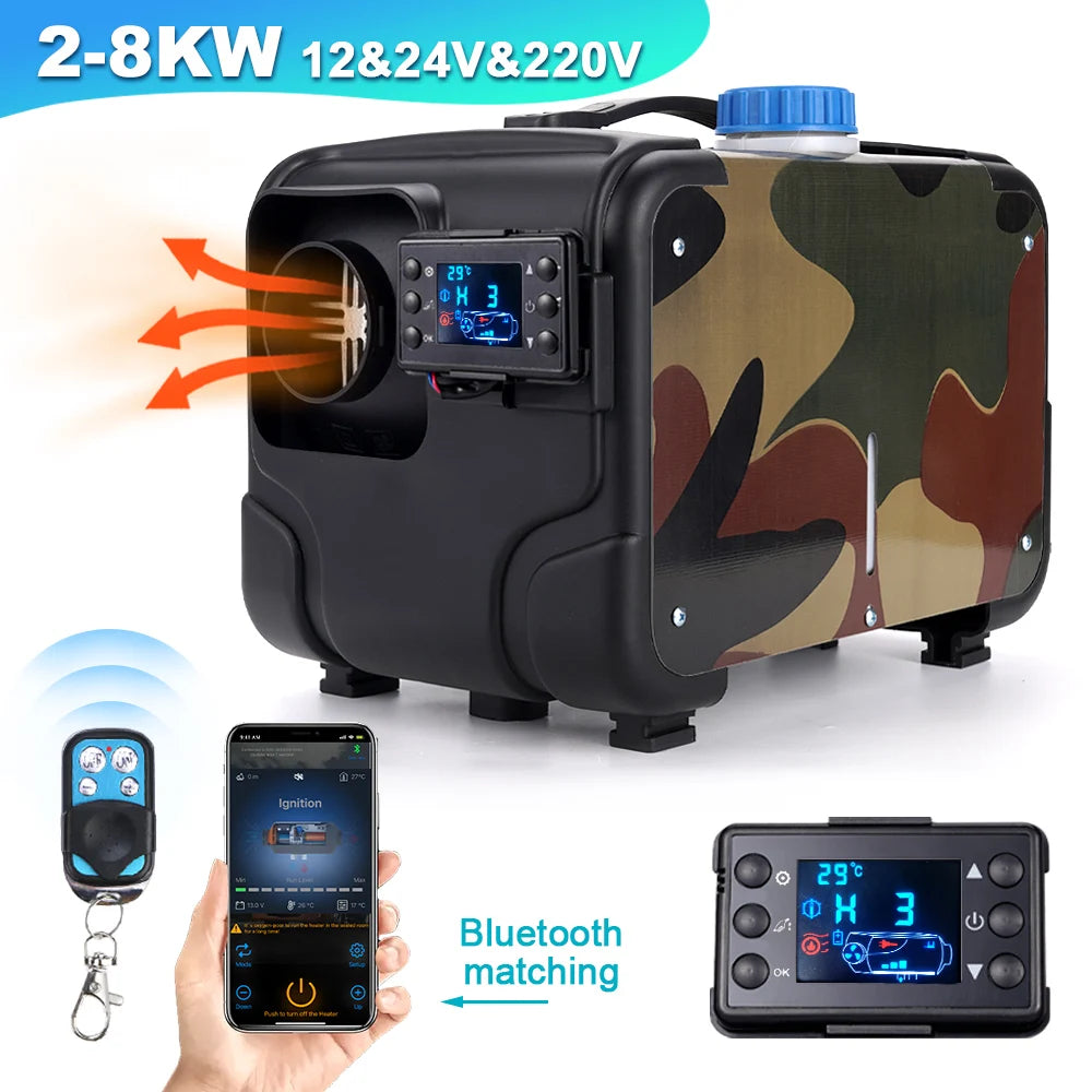 2-8KW Standheizung 12V/24V/220V Kunststoff Single-HoThree-in-One-Maschine für Fahrzeugmodelle Schiff RV LKW