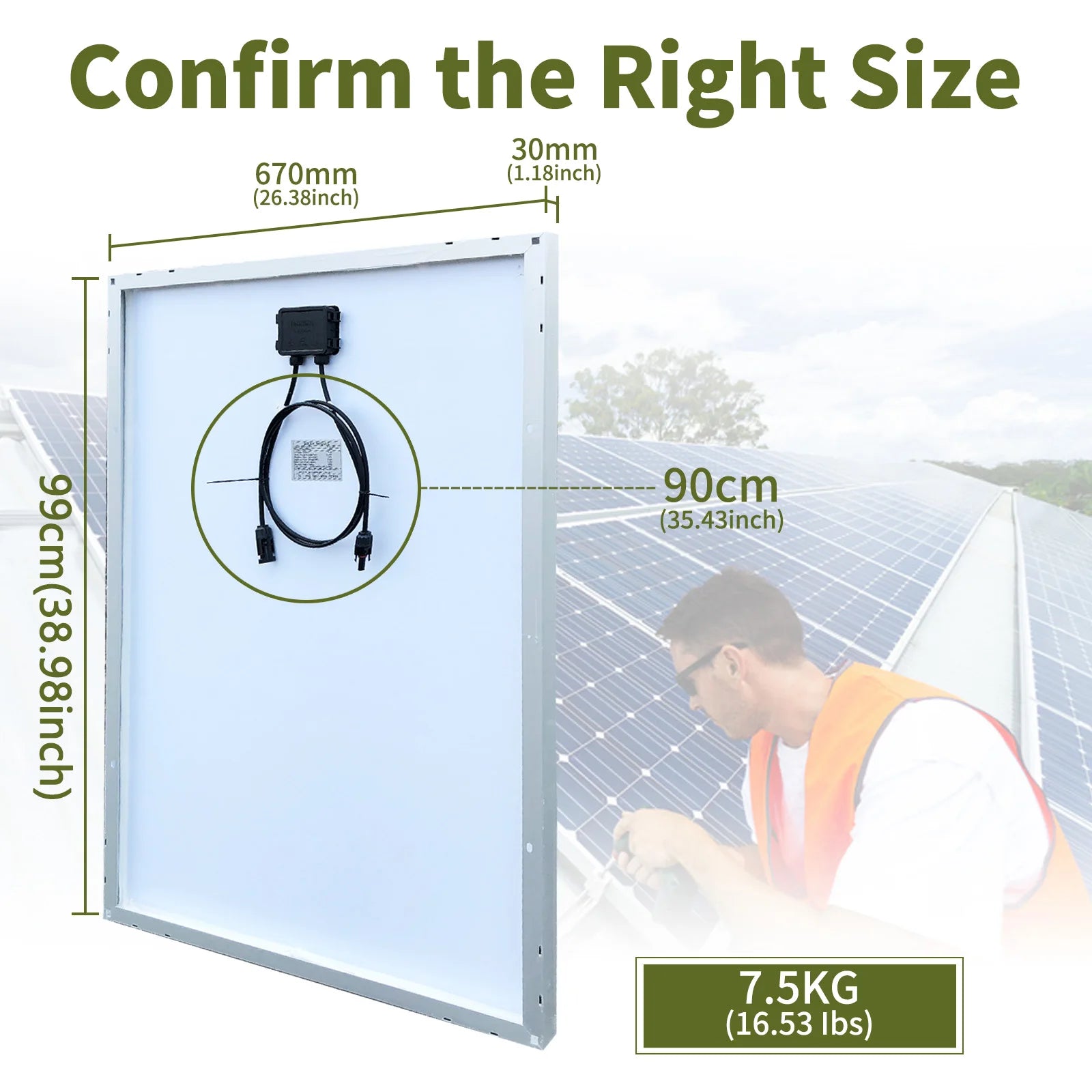 Solarpanel 140W 12V starr - Monokristallin mit Alurahmen