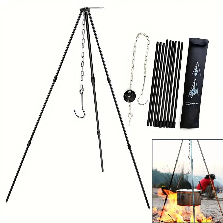 Lagerfeuer-Stativ verstellbar – Camping Kochtopf-Halter