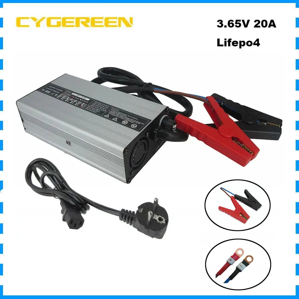 LiFePO4 Batterie Schnellladegerät 3,65V 20A – 1SFür 100AH-200AH Eisenphosphat LFP Batteriezellen