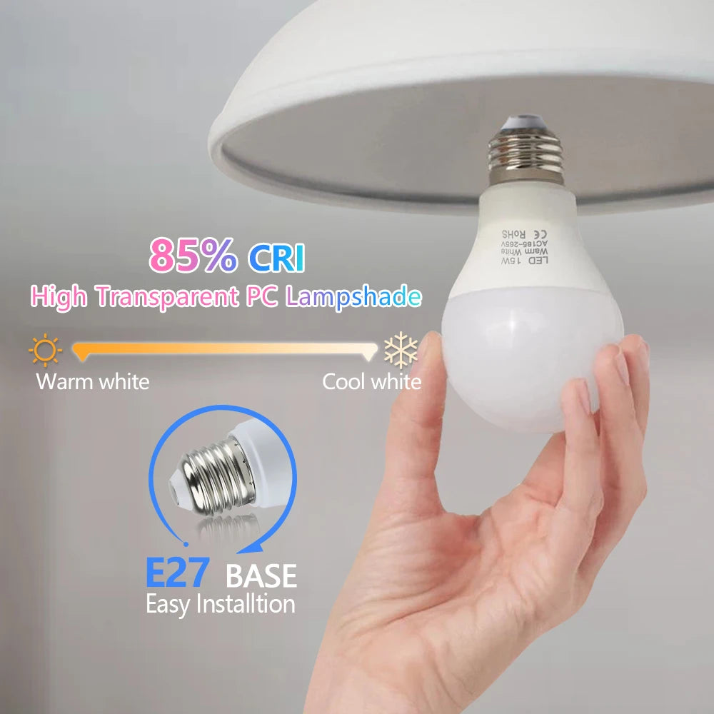 LED-Lampe E27 3W-18W – Smart IC hohe HelligkeitEnergiesparende Leuchtmittel AC 220V-240V